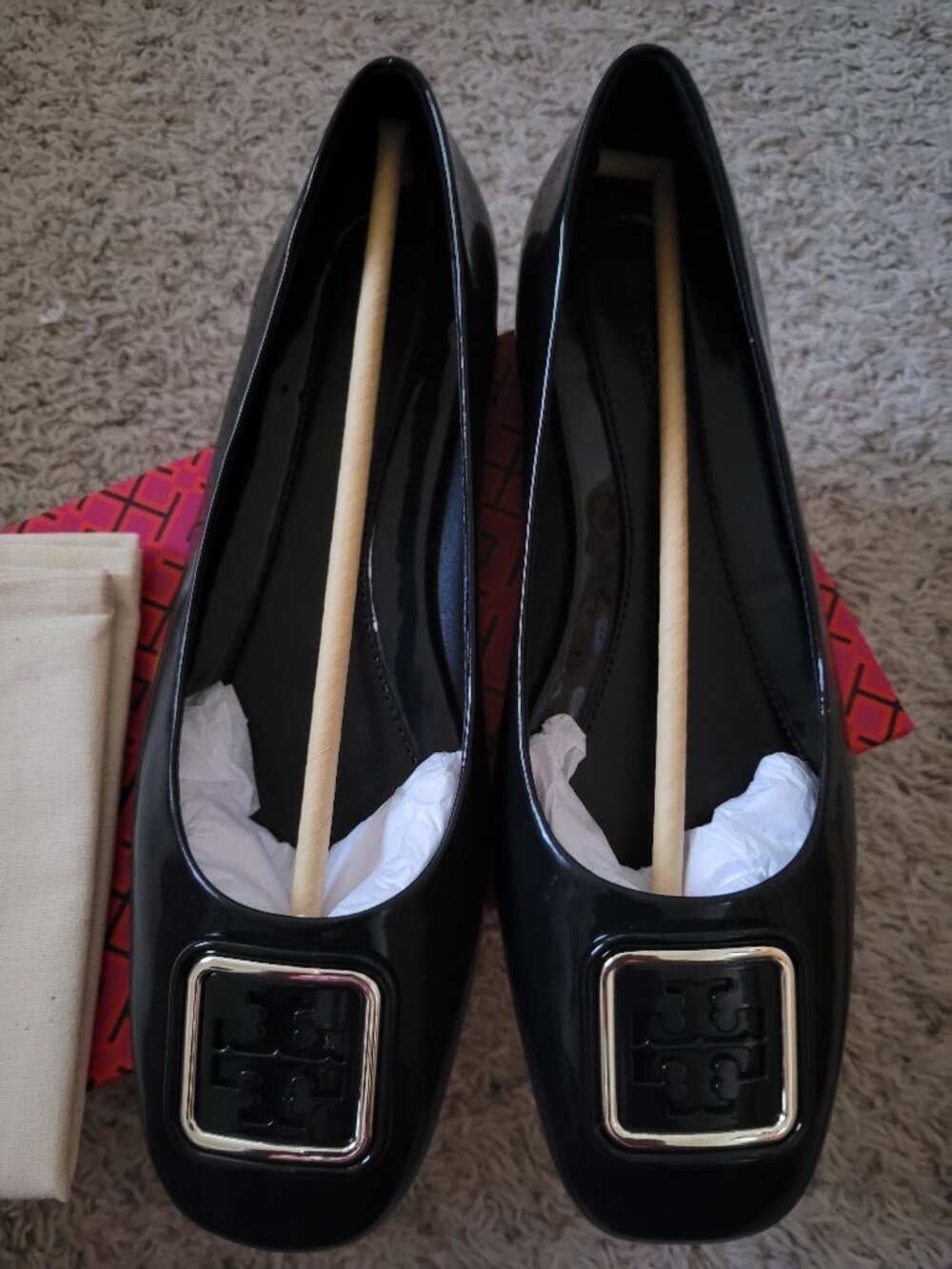 NIB Tory Burch Georgia Ballet Patent Leather - 8.5